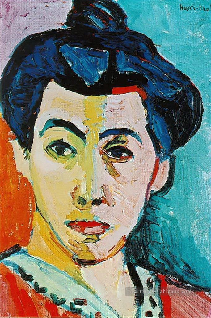 Stripe Madame Matisse fauvisme abstrait Henri Matisse Peintures à l'huile